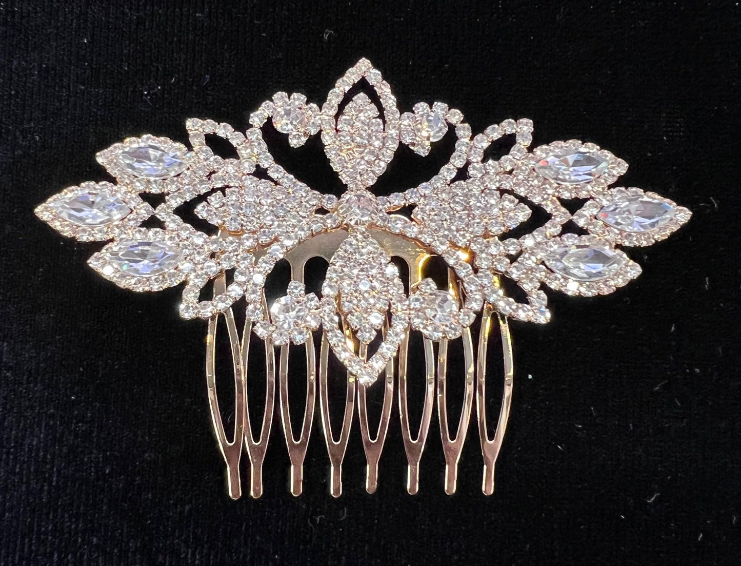 Calla Collection Hair Comb TR-41100 Sparkling Star Rhinestone Hair Comb