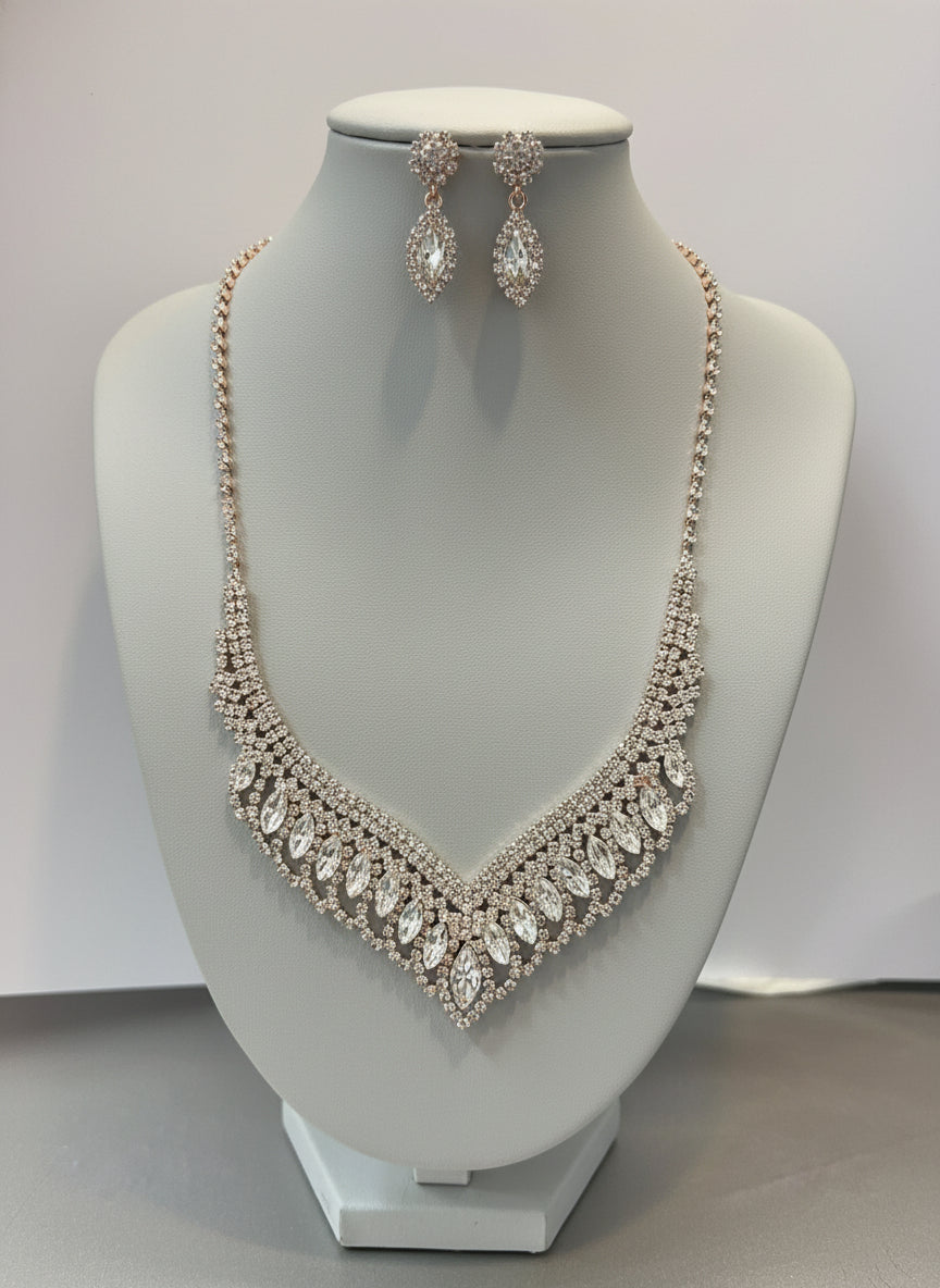 Calla Collection TR-20350 Formal Necklace & Earring Set