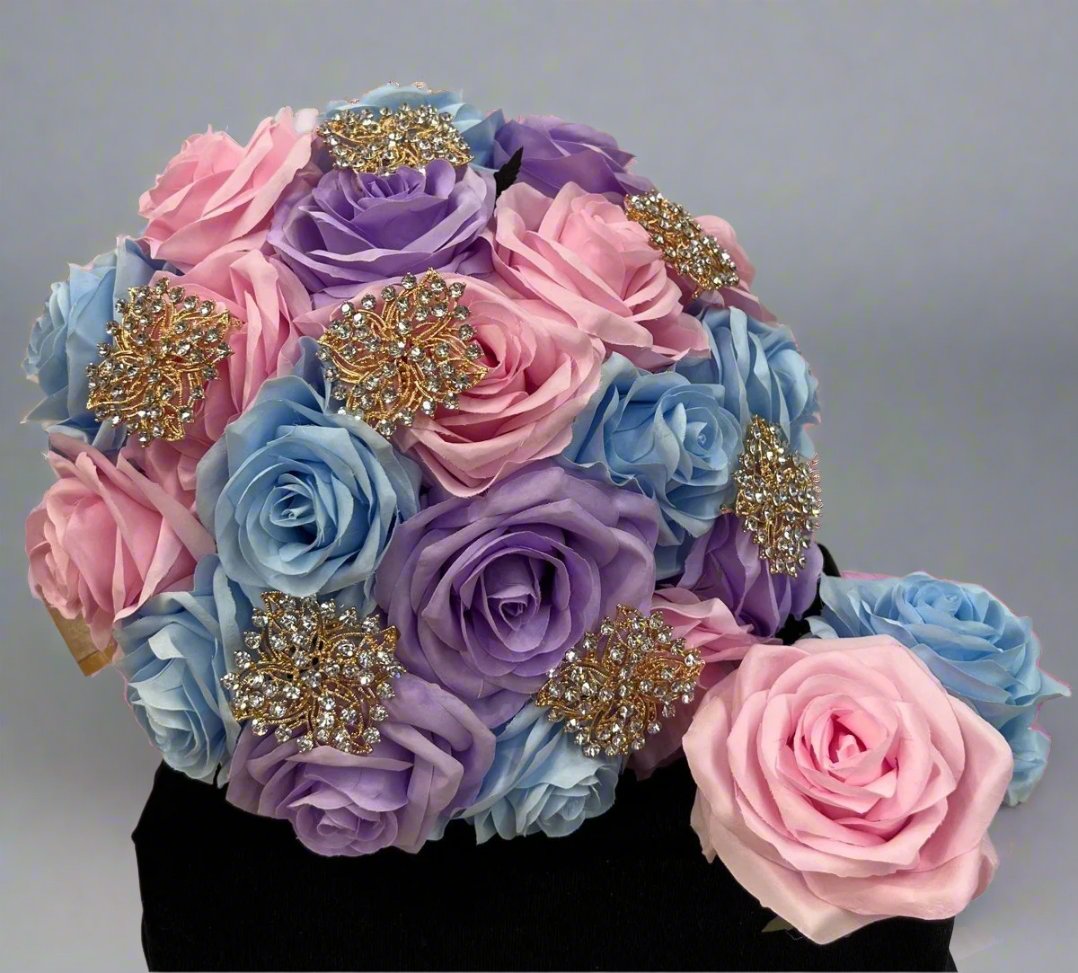 Sustainable artificial flower arrangement built to stay beautiful long after your special event ends. [1, 2, 3]