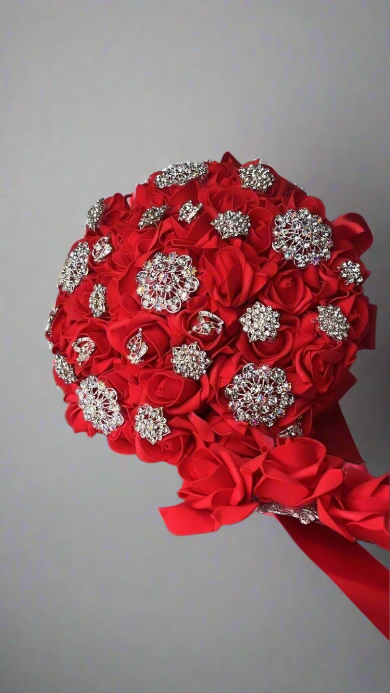 Premium artisan crafted celebration keepsake bouquet designed to coordinate with traditional gala attire.