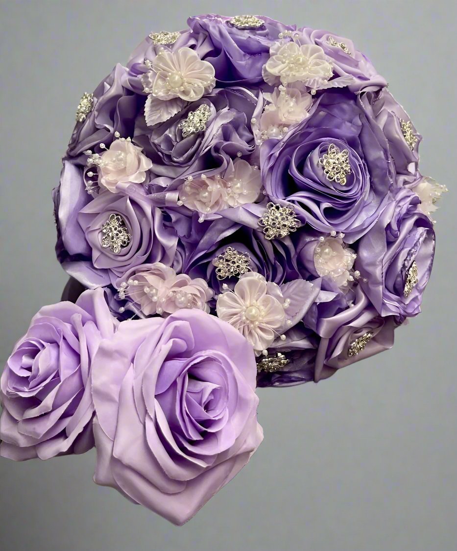 Beautifully crafted round fabric floral arrangement from the Calla Collection ROUND BOUQUET 2 product line.