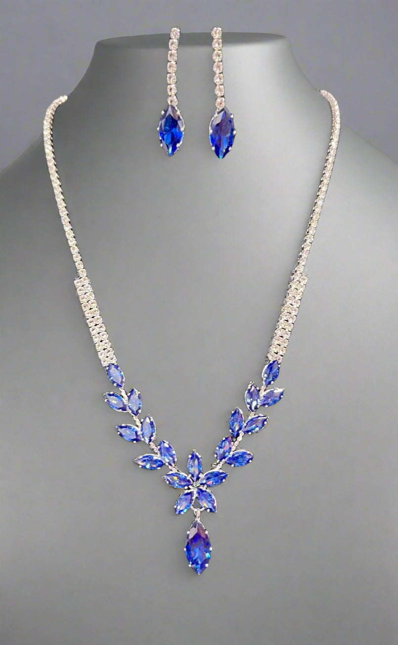 Calla Collection TR-22116 Royal Cubic Zirconia Luxury Necklace Set