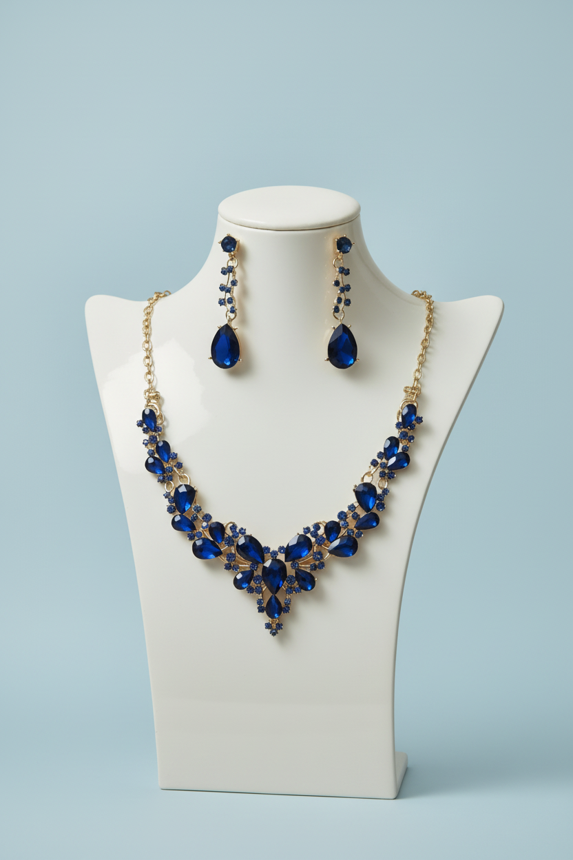 Calla Collection TR-364 Versatile Timeless Rhinestone Necklace Set
