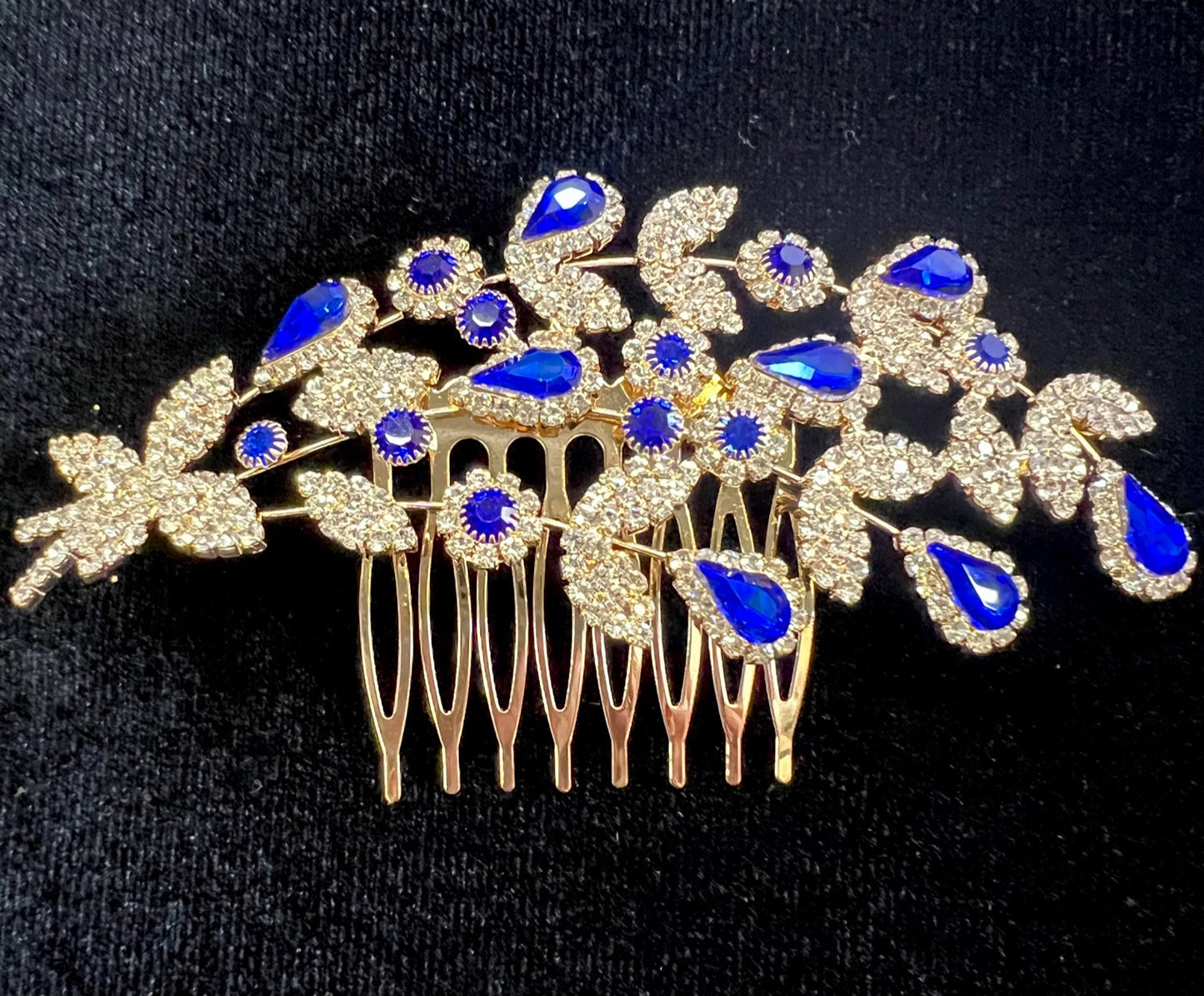 Calla Collection Hair Comb TR-41157 Secure Hold Elegant Rhinestone Hair Comb