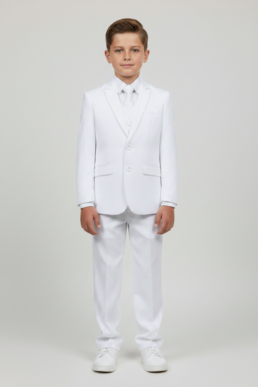Calla Collection S-5005 luxury children's boutique suit with structured shoulder line