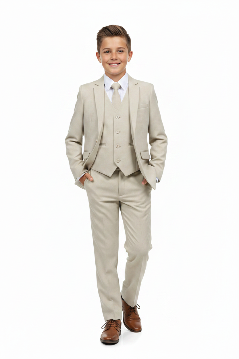 Calla Collection S-5005 elegant youth ceremony suit featuring comfortable regular fit