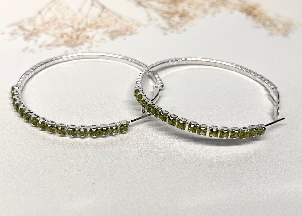 Elegant CALLAcollection3 Calla Collection earrings with fashionista hook design on sage background