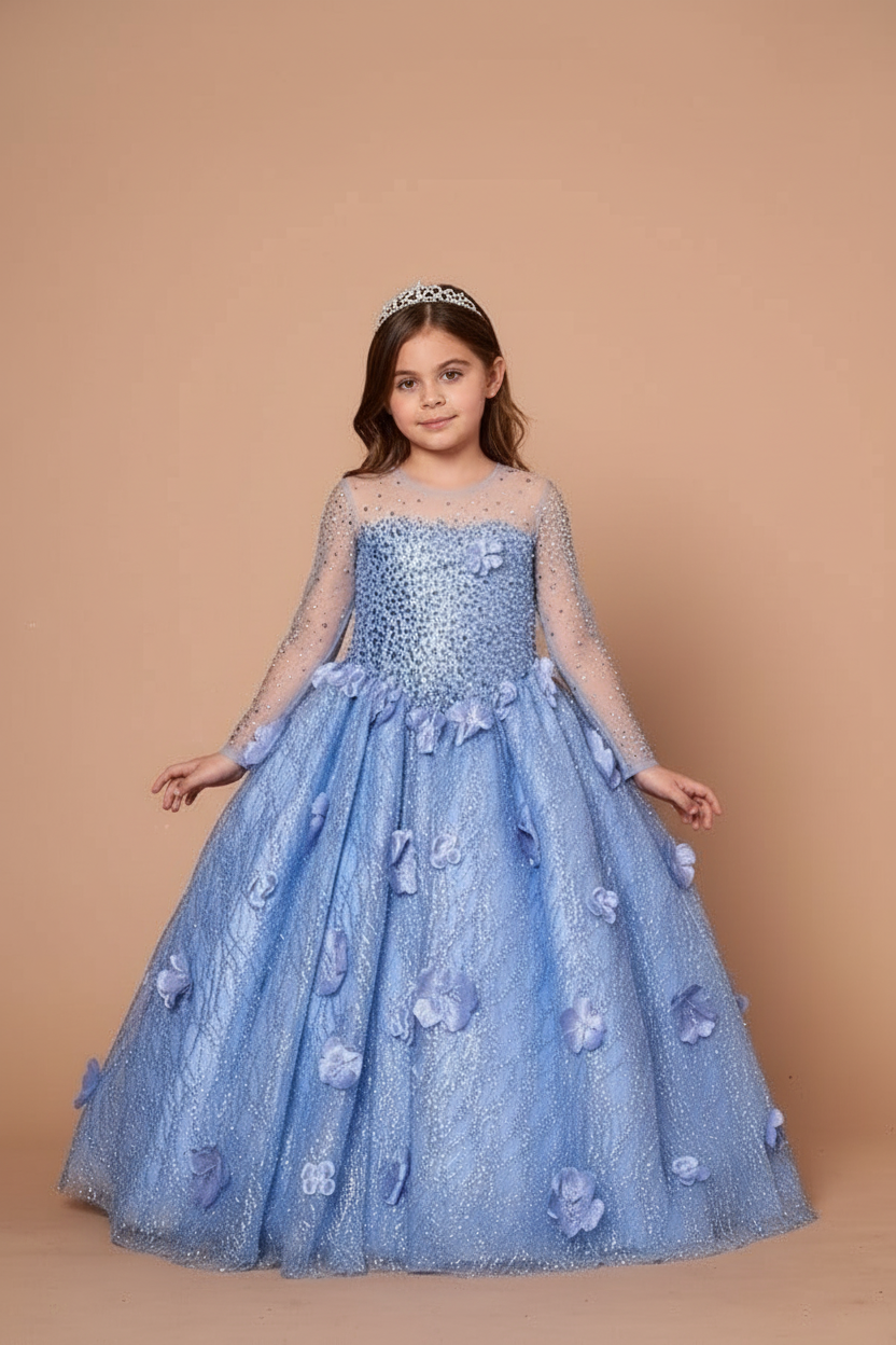 Fully lined special occasion gown Calla Collection SCK-302 built with a silky-smooth anti-static inner comfort protection layer. [1, 2]
