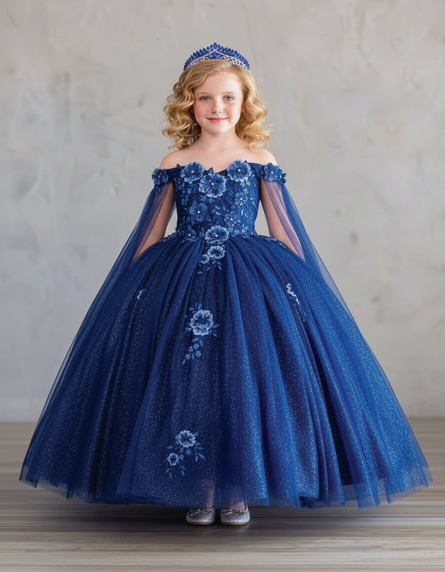 Calla Collection SCK-314 girls special occasion gown showcasing a classic sleeveless bodice and structured torso panel.