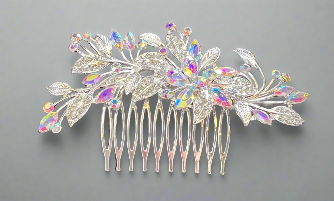 Calla Collection Hair Comb TR-0832 Luxurious Effortless Beauty Rhinestone Hair Comb