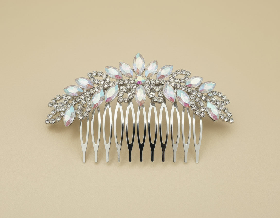 Calla Collection Hair Comb TR-41144 Luxurious Timeless Rhinestone Hair Comb