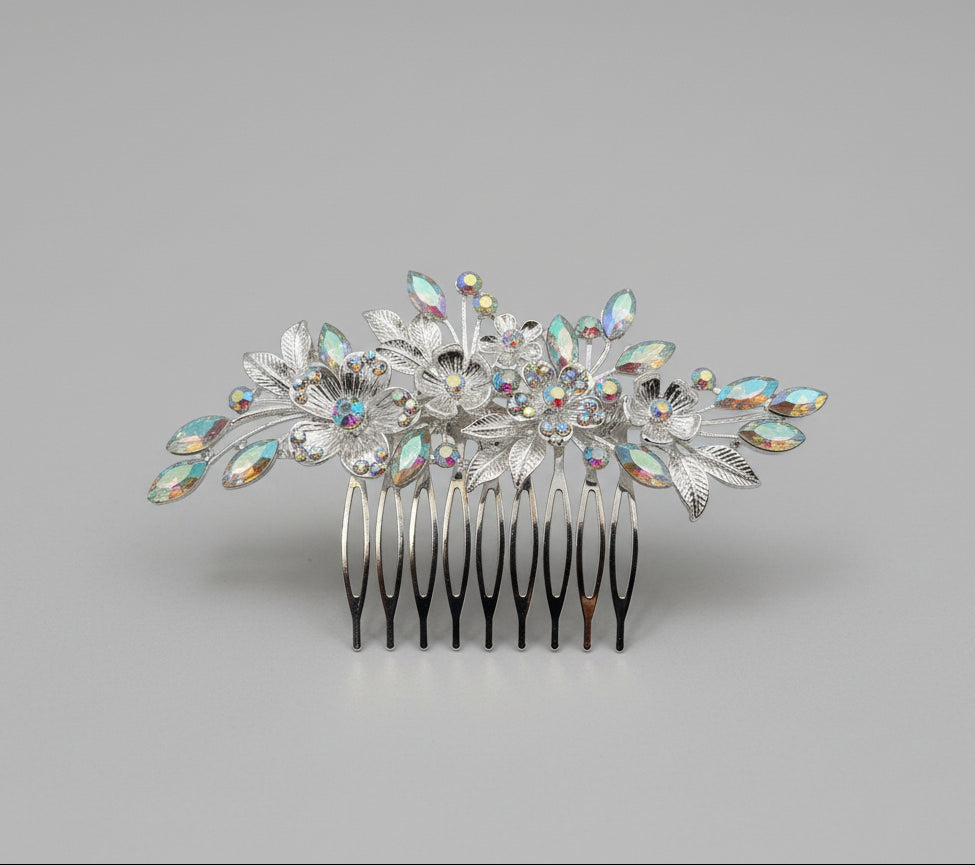 Calla Collection Hair Comb TR-0837 Stunning Elegant Rhinestone Hair Comb
