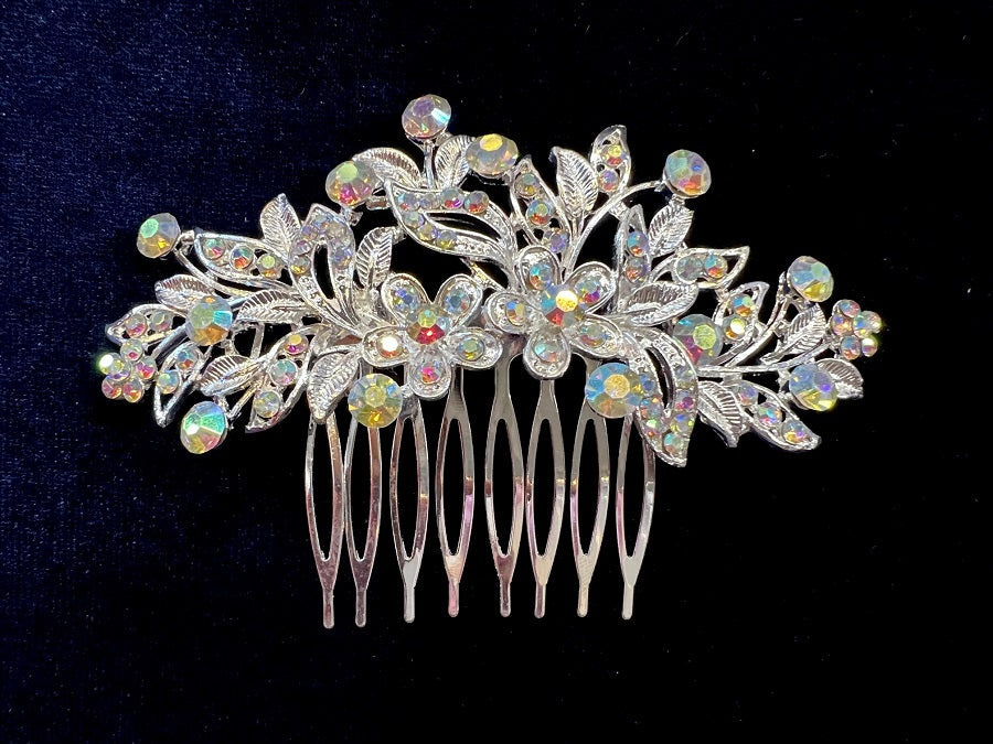 Calla Collection Hair Comb TR-40880 Secure Grip Glamour Rhinestone Hair Comb