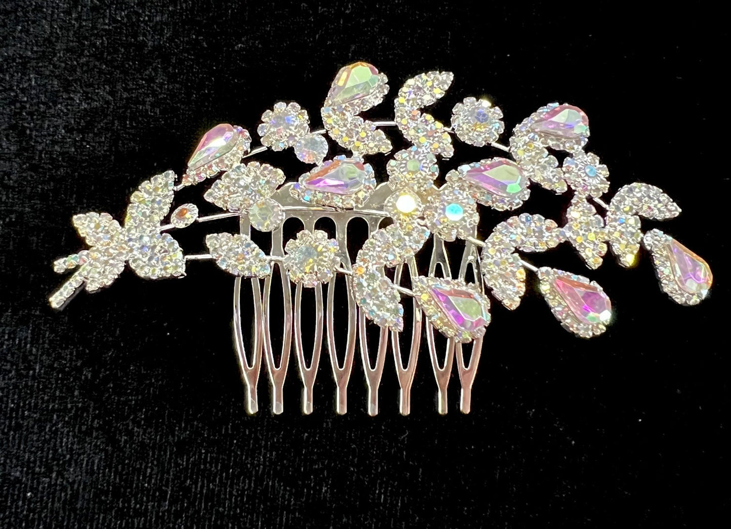 Calla Collection Hair Comb TR-41157 Secure Hold Elegant Rhinestone Hair Comb