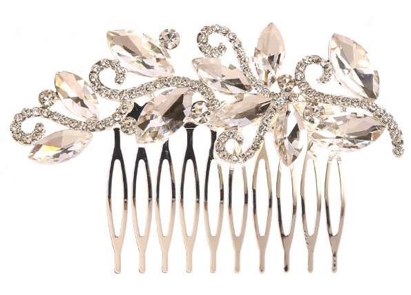 Calla Collection Hair Comb TR-41171 Elegant Special Occasion Rhinestone Hair Comb