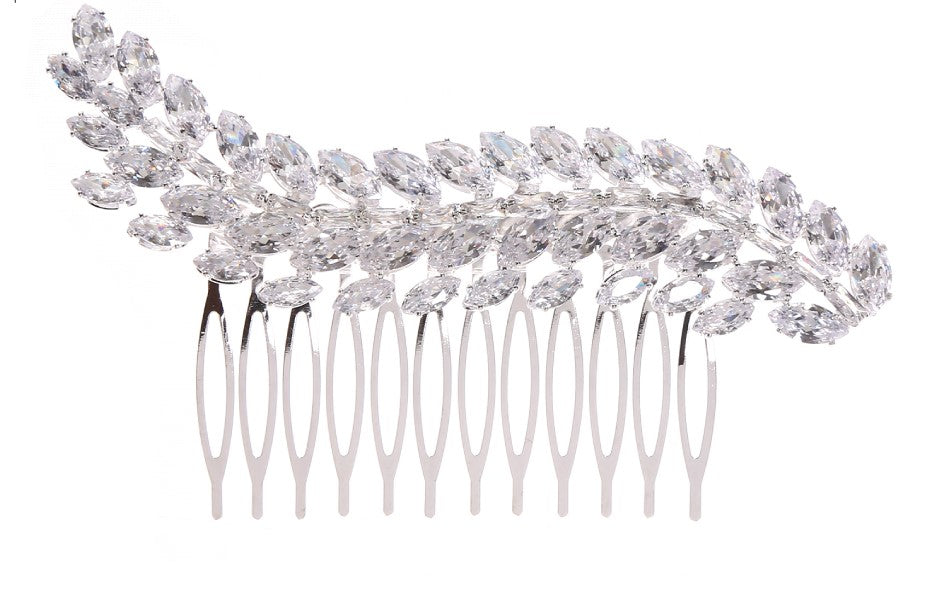 Calla Collection Hair Comb TR-41276 Exclusive Luxury Cubic Zirconia CZ Hair Comb