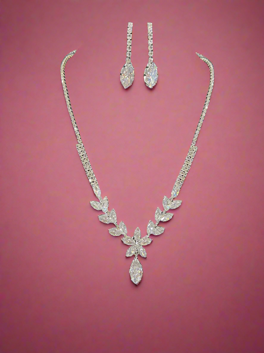 Calla Collection TR-22116 Royal Cubic Zirconia Luxury Necklace Set