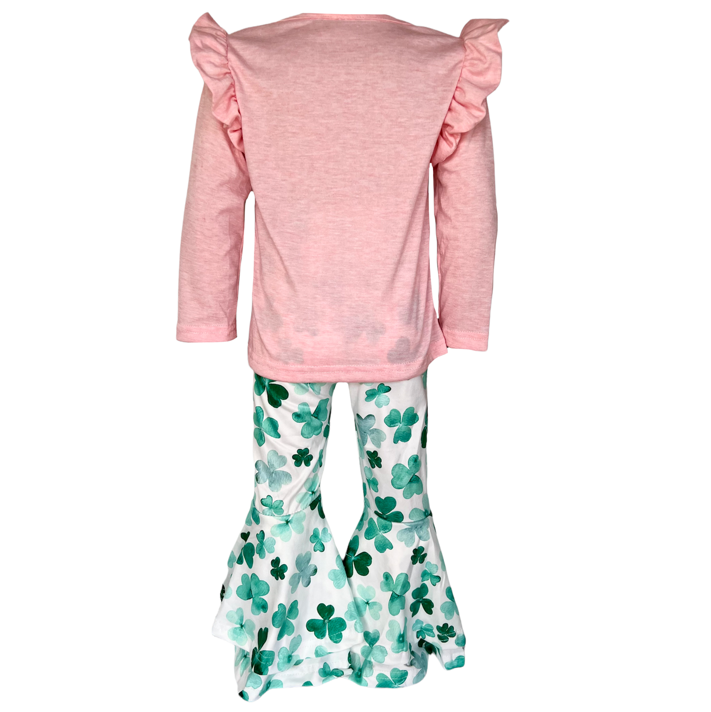 AL Limited St Patricks Day Clover Holiday Top Pants Outfit Set