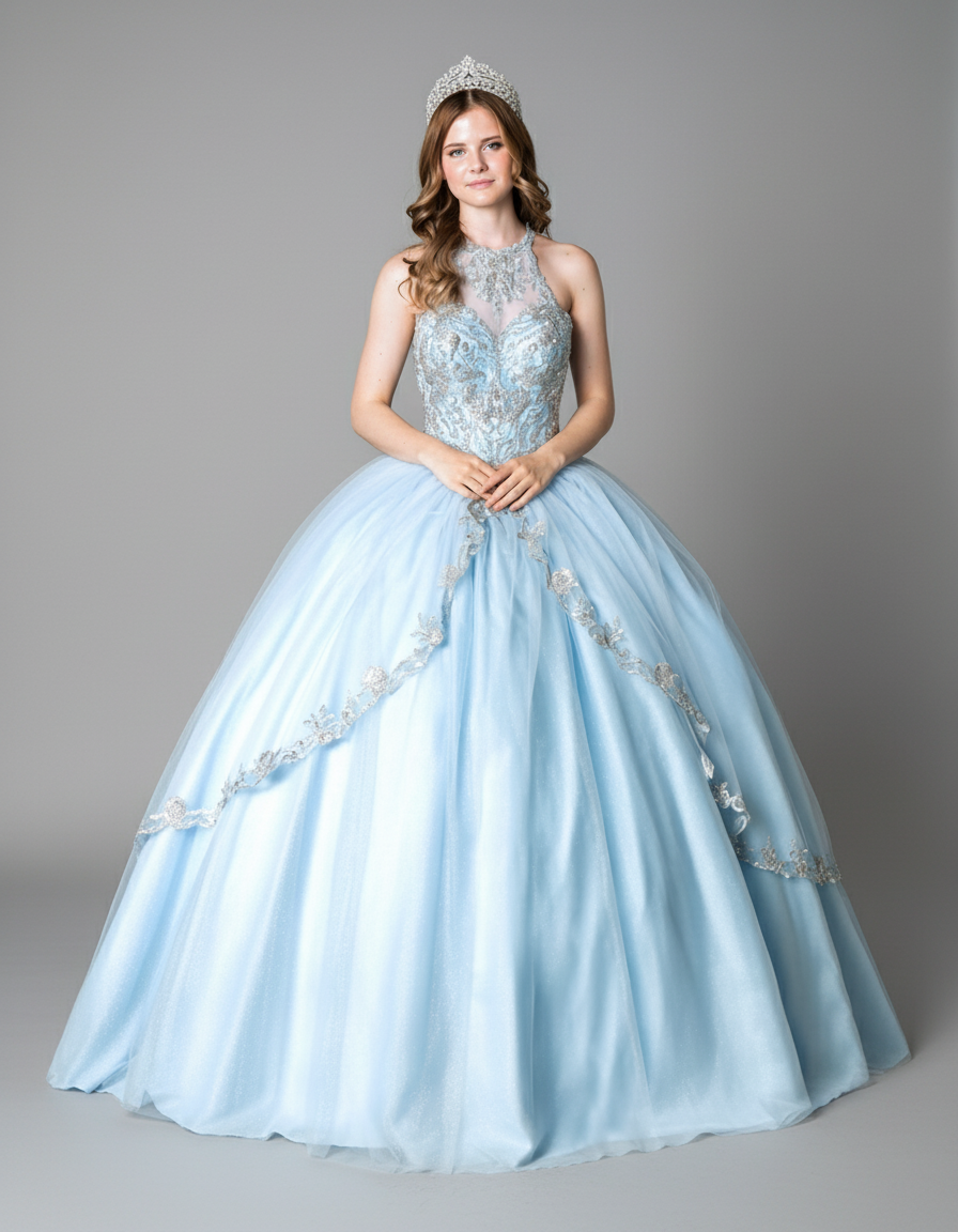 Calla Collection SYL-19016 quinceanera dress styled with an open cutout layout and traditional adjustable lace-up corset backing