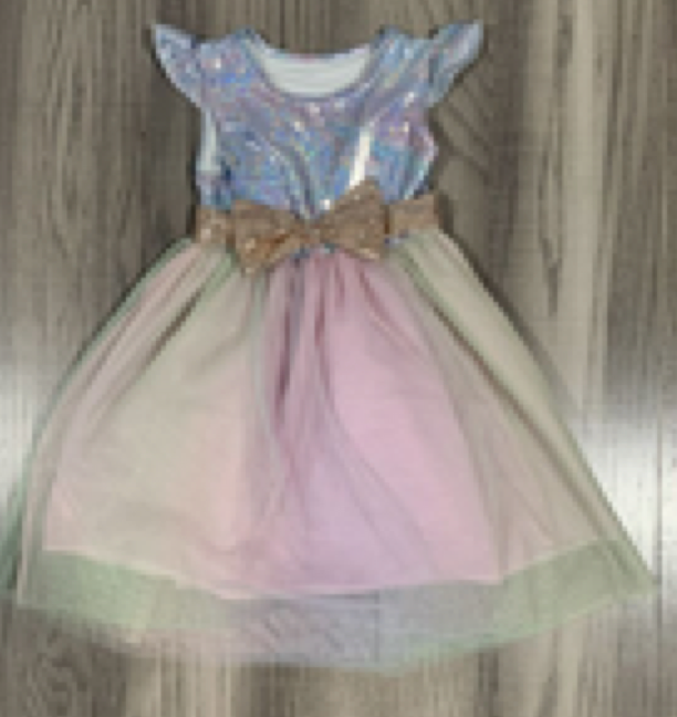 AL Limited Girls Glittery Sparkle Tulle Princess Party Dress