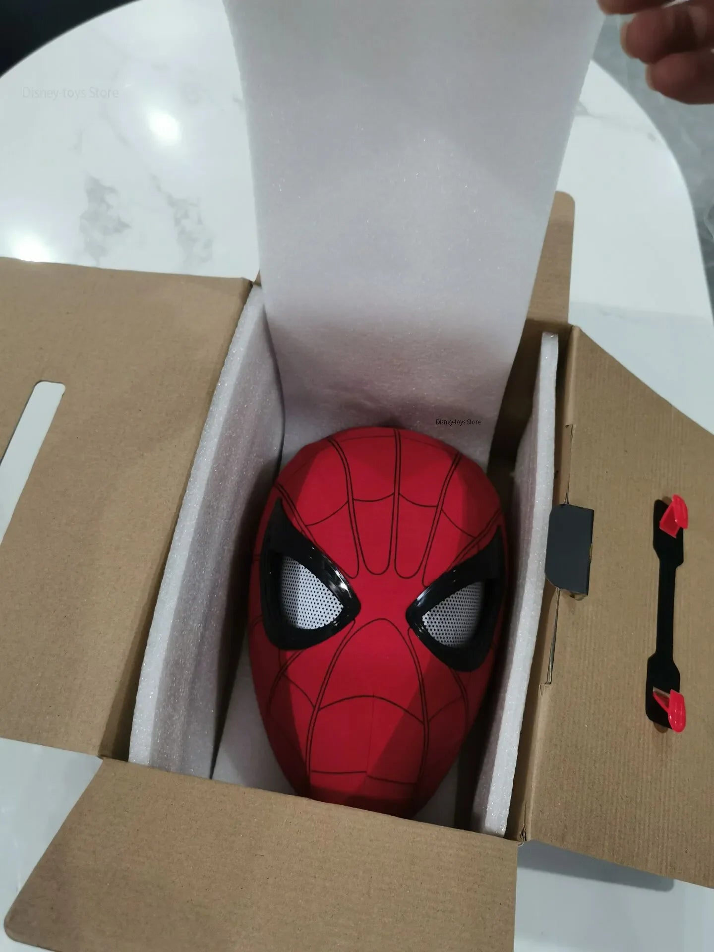 Spiderman Mask Blinking Eye with Chin Control Toy Mommies Best Mall