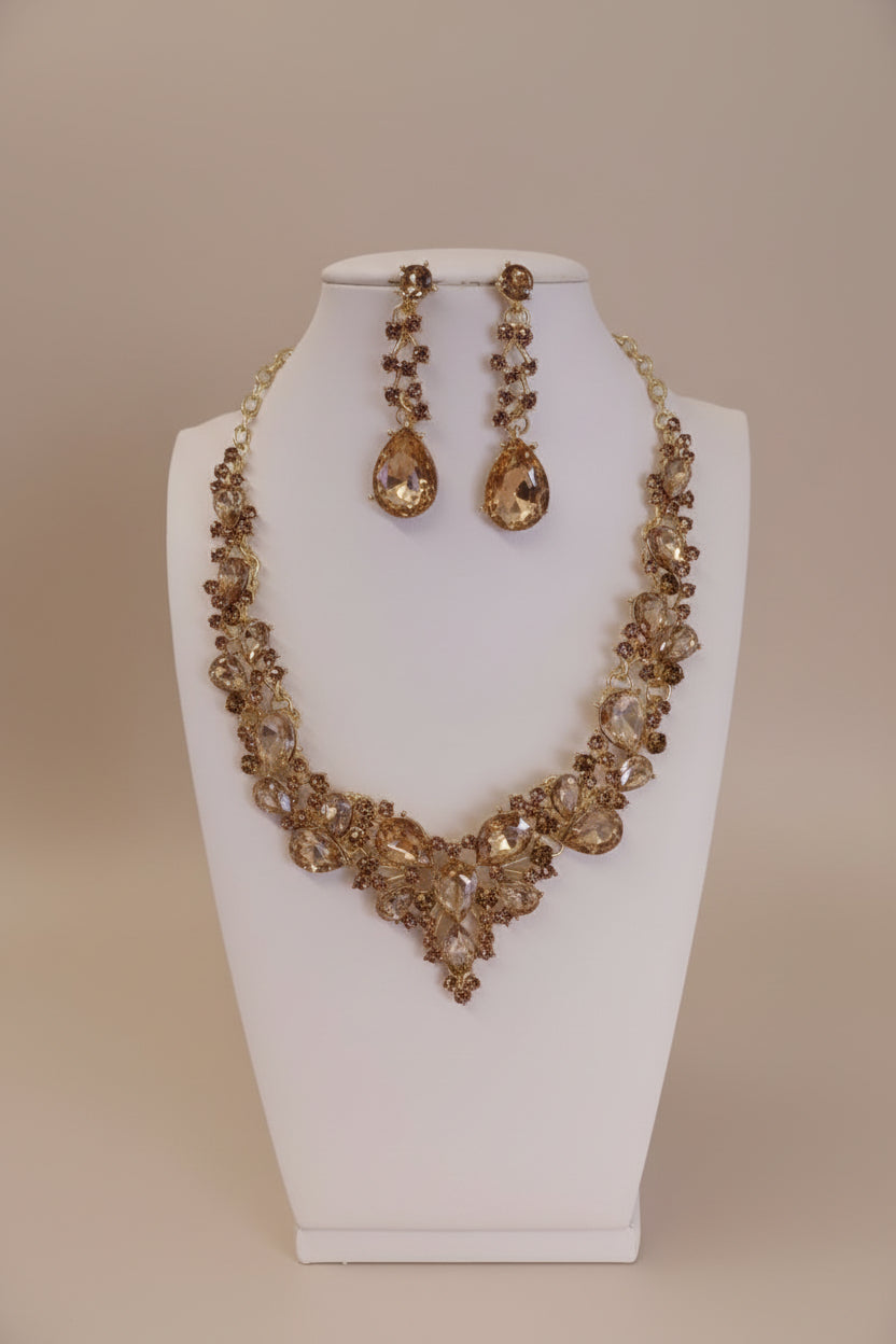 Calla Collection TR-364 Versatile Timeless Rhinestone Necklace Set