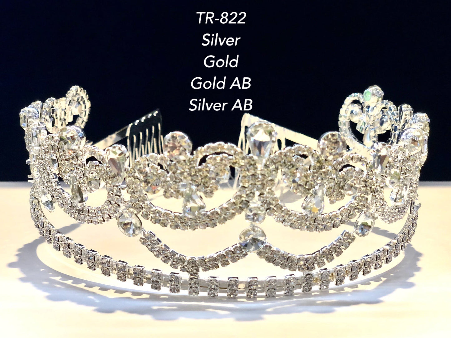 Calla Collection TR-822 Timeless Queen Rhinestone Crown