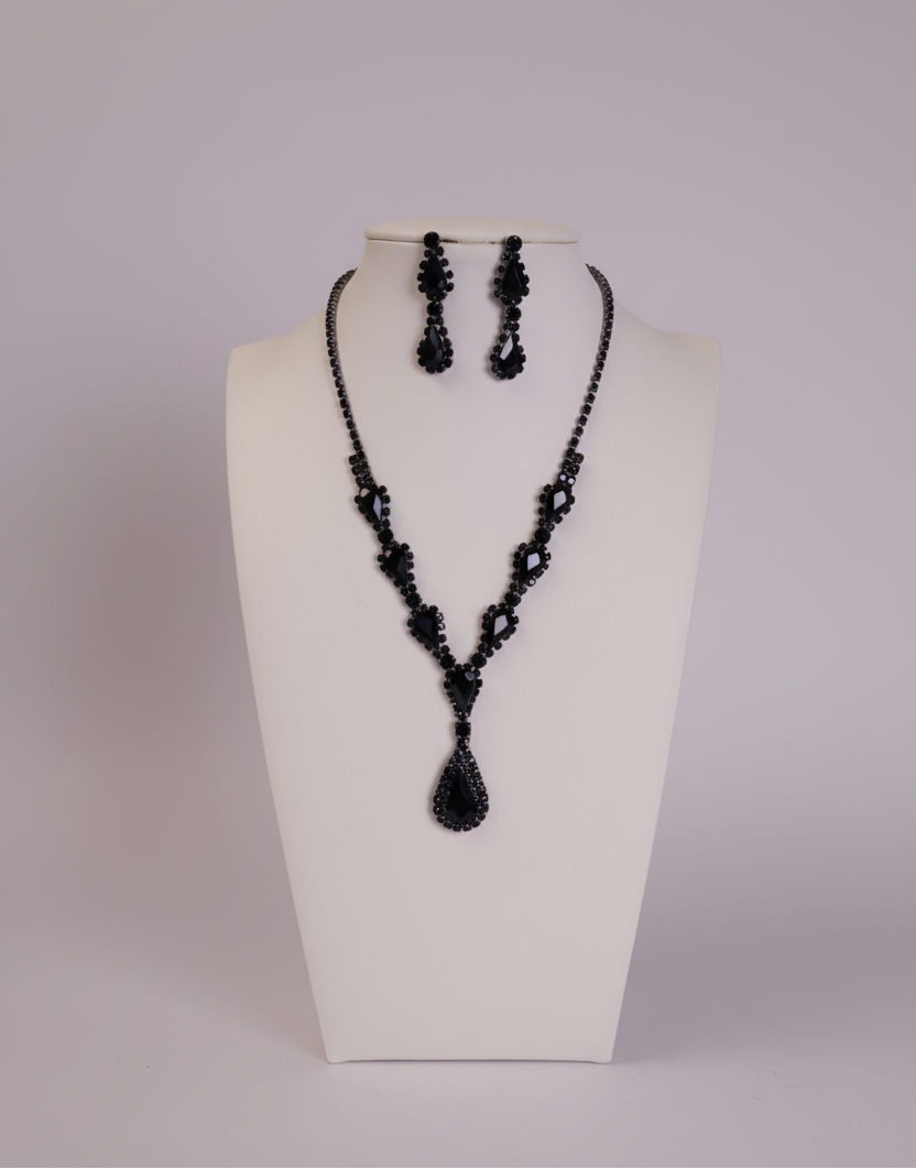Calla Collection TR-20679 Affordable Bling Rhinestone Necklace & Earring Set