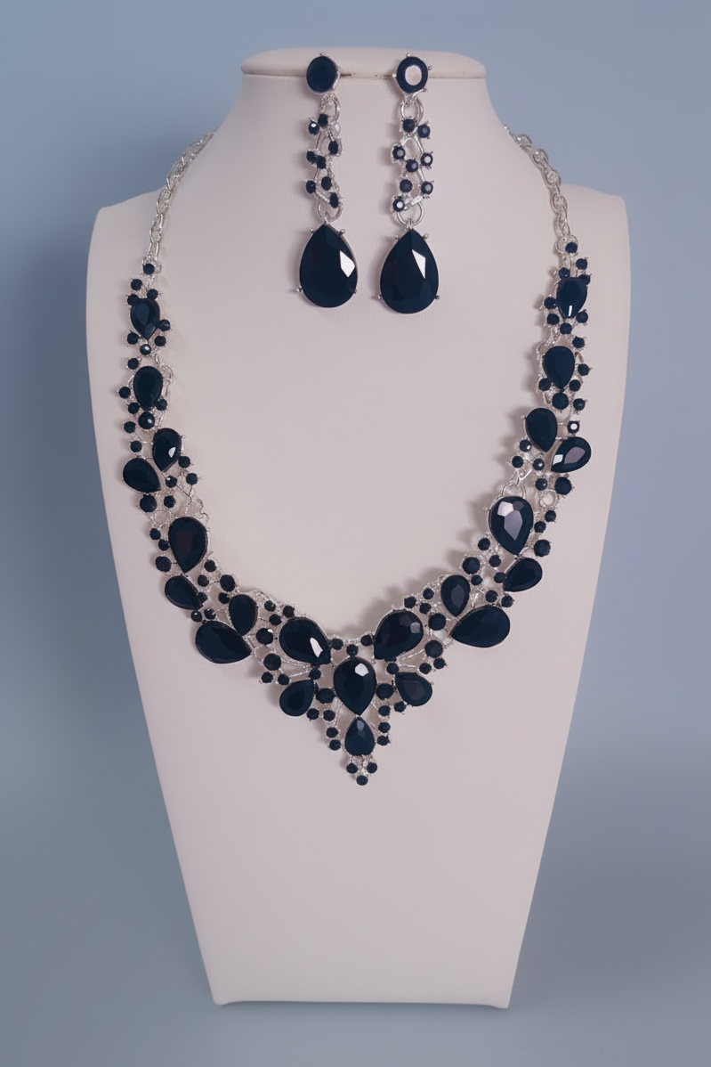 Calla Collection TR-364 Versatile Timeless Rhinestone Necklace Set