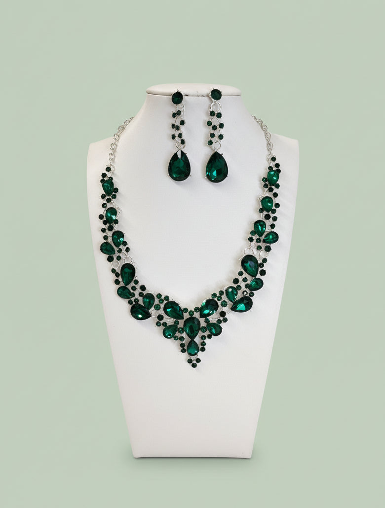 Calla Collection TR-364 Versatile Timeless Rhinestone Necklace Set