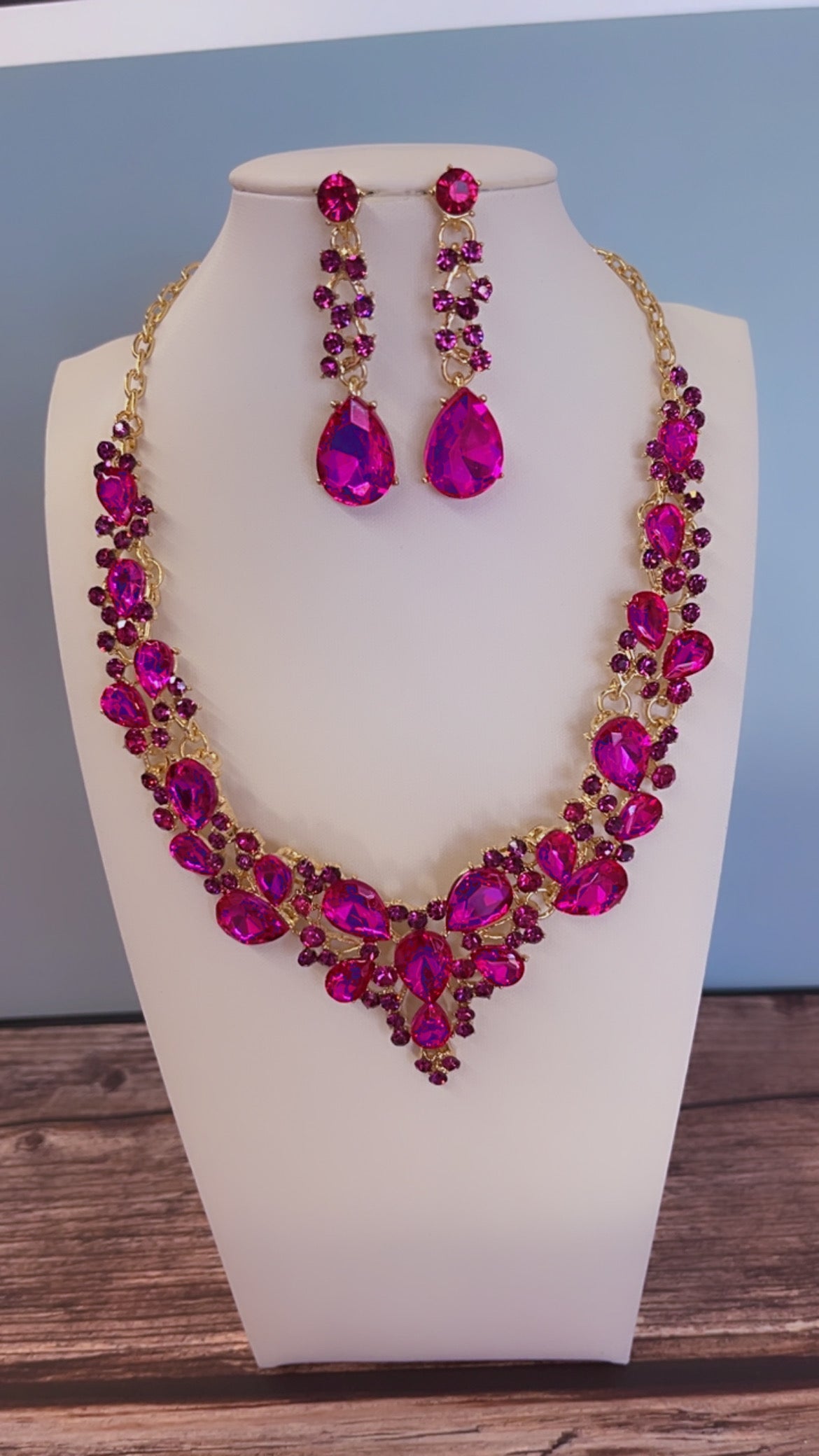 Calla Collection TR-364 Versatile Timeless Rhinestone Necklace Set