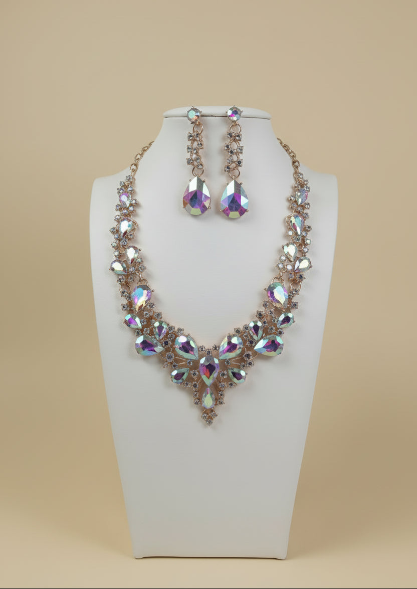 Calla Collection TR-364 Versatile Timeless Rhinestone Necklace Set