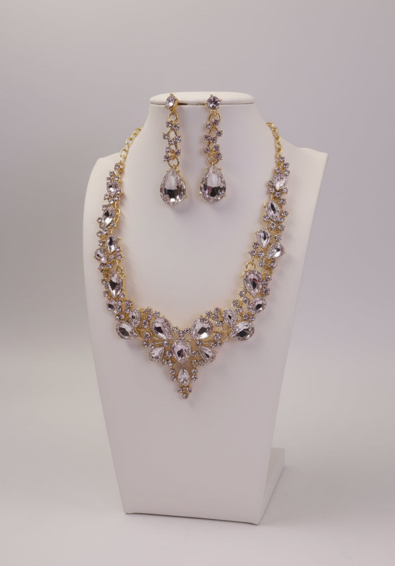 Calla Collection TR-364 Versatile Timeless Rhinestone Necklace Set