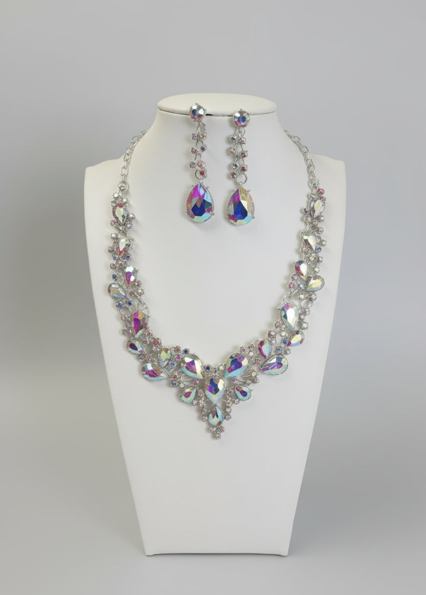 Calla Collection TR-364 Versatile Timeless Rhinestone Necklace Set