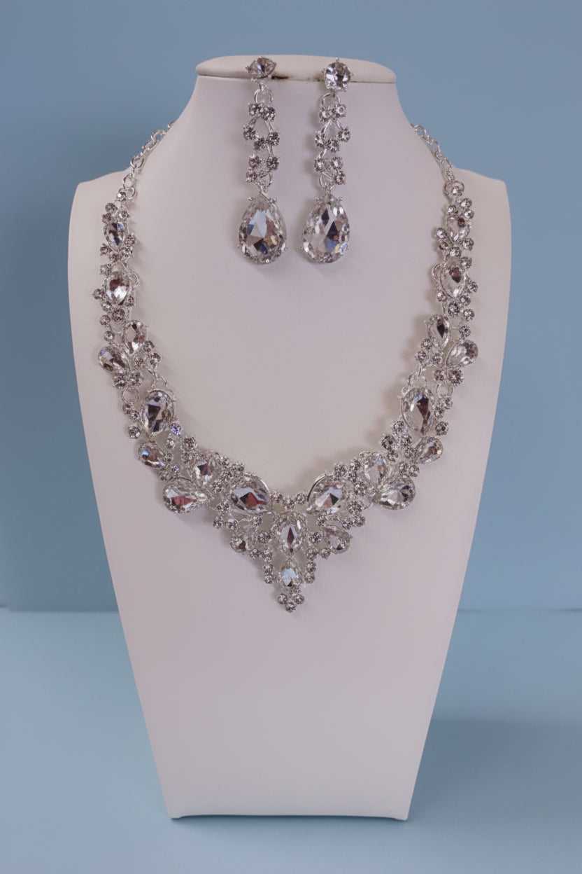 Calla Collection TR-364 Versatile Timeless Rhinestone Necklace Set