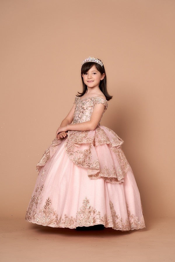 Fully lined youth presentation gown Calla Collection WB-102 built with a smooth anti-static inner comfort protection layer.