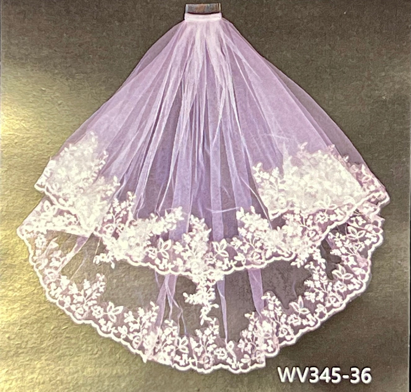 Calla Collection Bridal Veil WV-345-36 Delicate 36-Inch Short Wedding Veil
