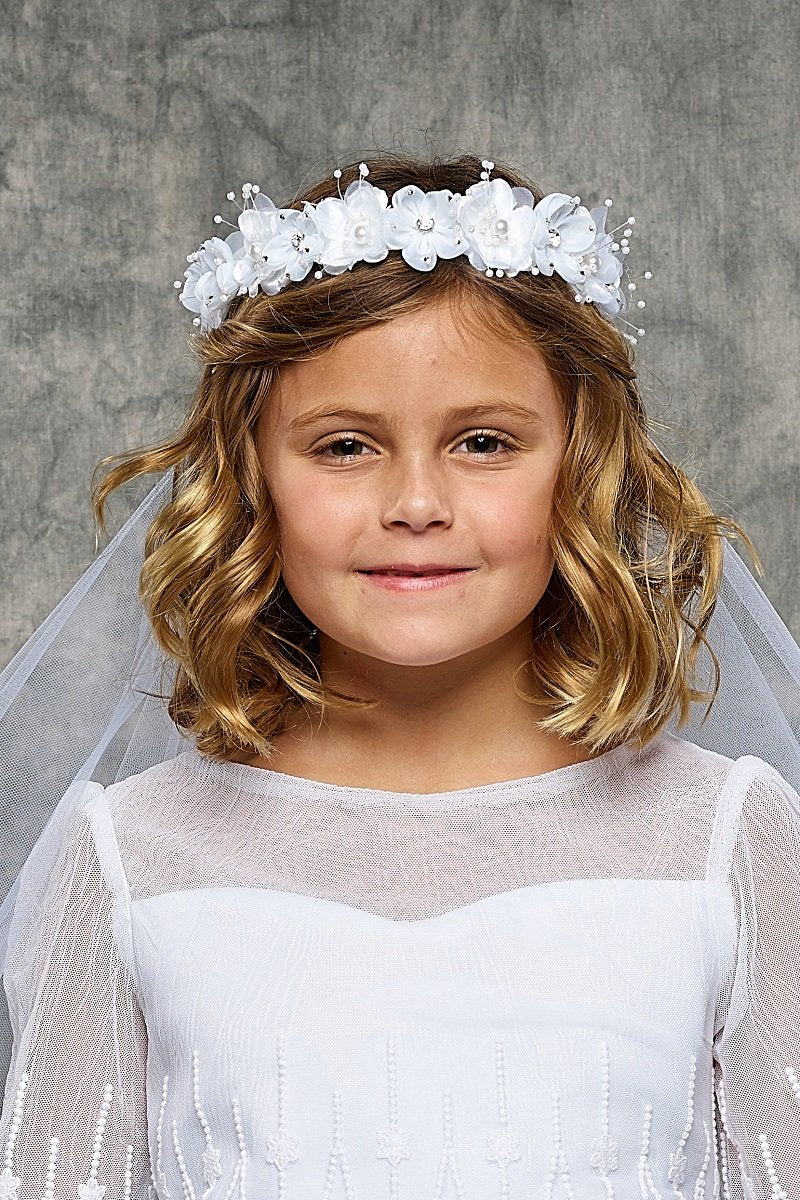 Accessories - Gem Pearl Flower Crown Veil