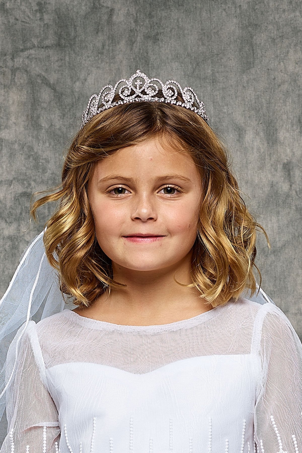 Accessories - Swirl Cross Crown Veil