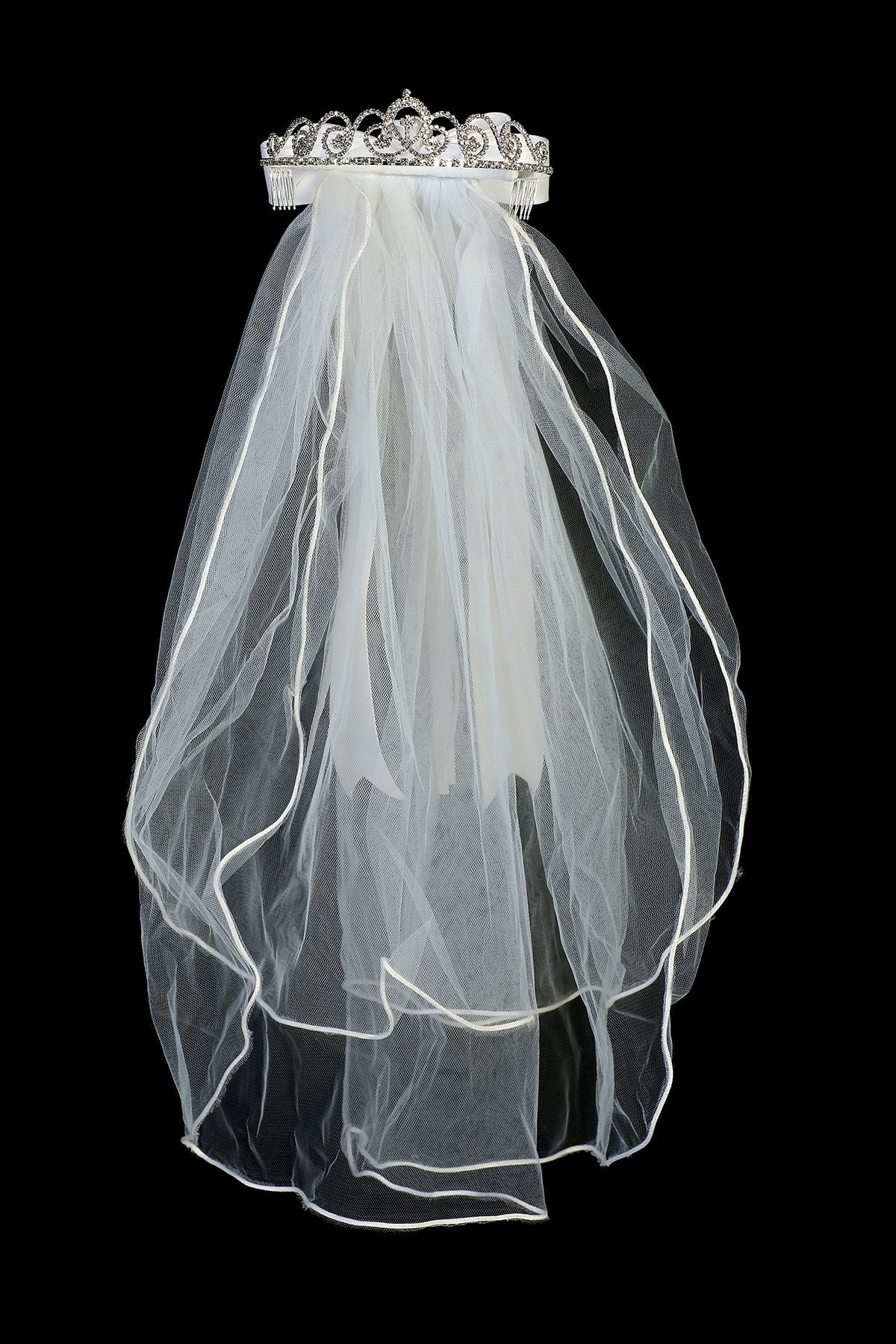 Accessories - Swirl Cross Crown Veil
