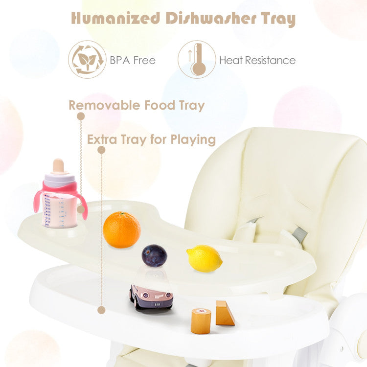 Baby Convertible High Chair with Wheels