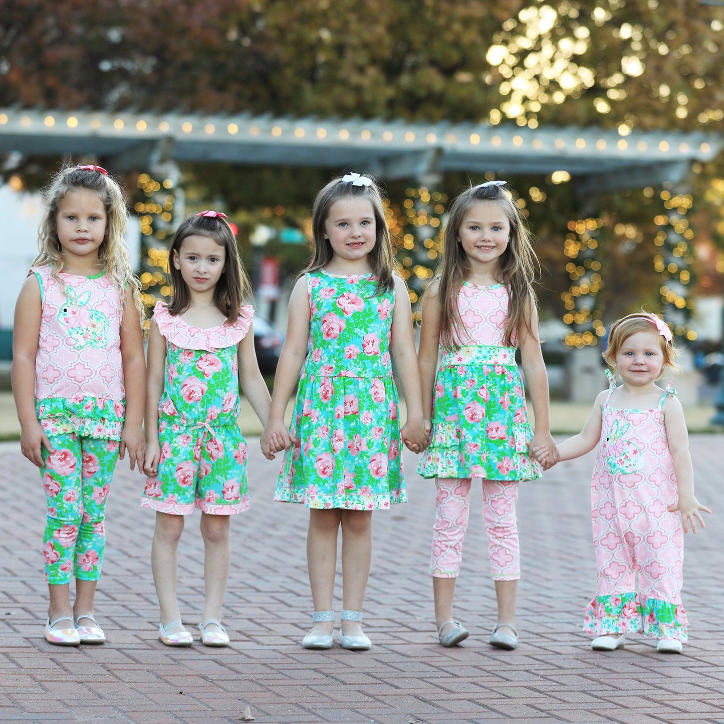AnnLoren Little & Big Girls Spring Summer Floral Roses Sleeveless Dress Boutique Clothing
