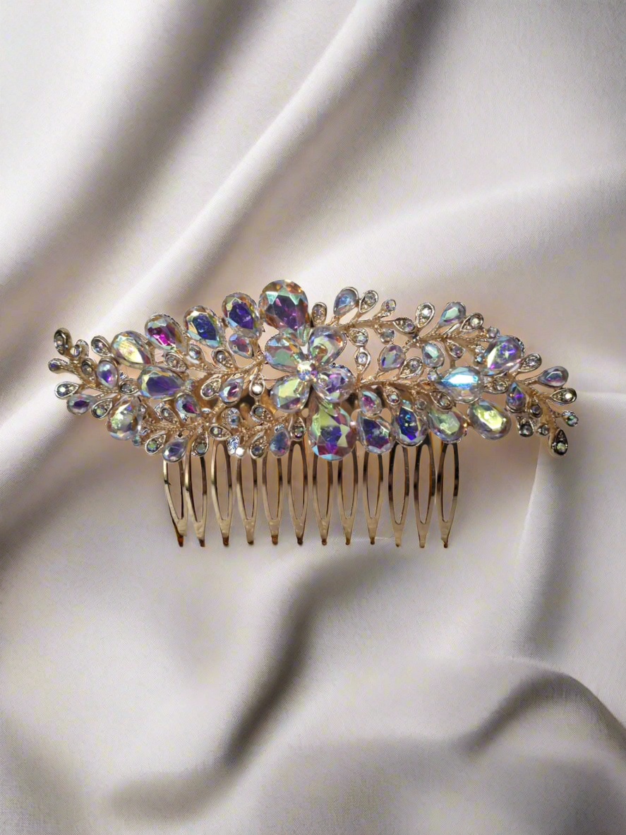 Calla Collection Hair Comb TR-41010 Secure Fit Sparkling Rhinestone Hair Comb