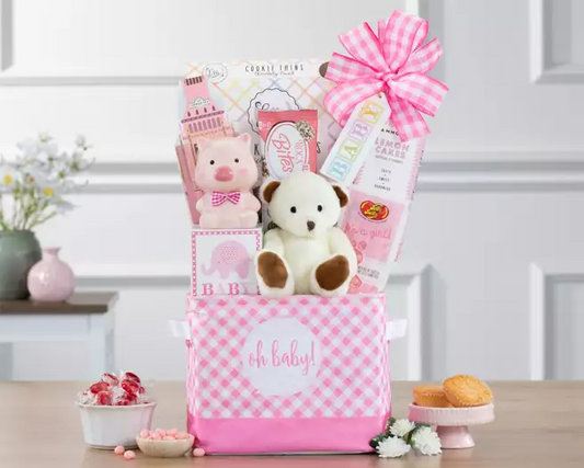 Oh Baby - Pink Gift Basket