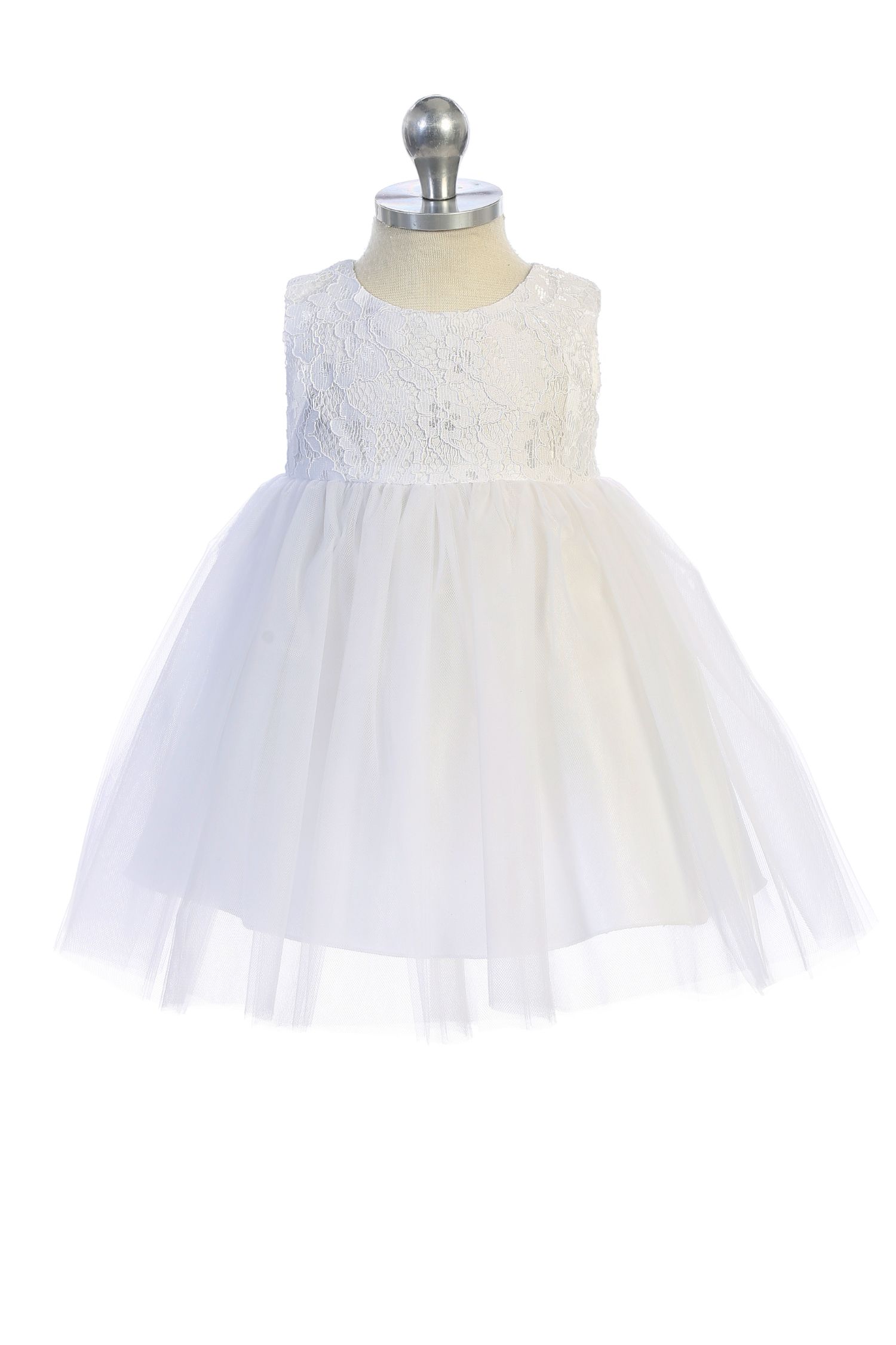 Dress - Lace Illusion Baby Dress