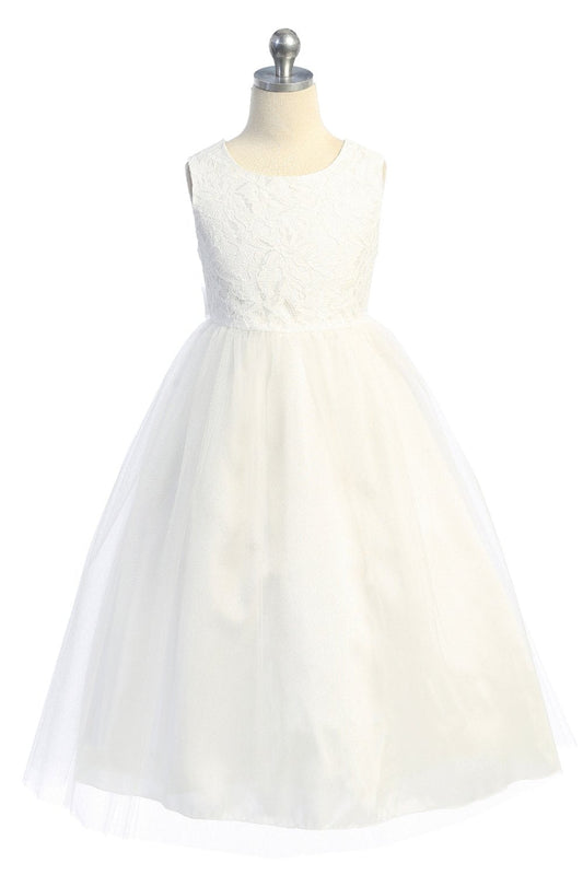 Dress - Lace Illusion Long Dress