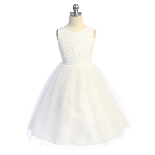 Dress - Lace Sequin Back V Dress