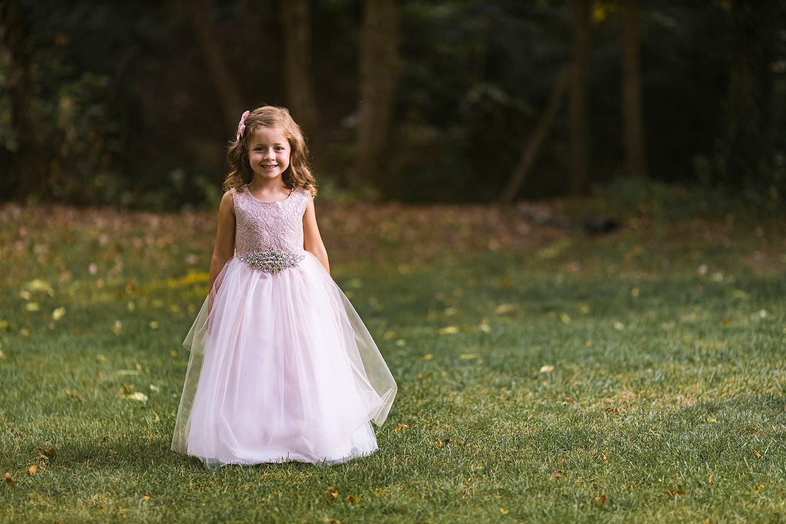 Dress - Long Lace Illusion Dress W/ Diamond Shape Rhinestone Trim