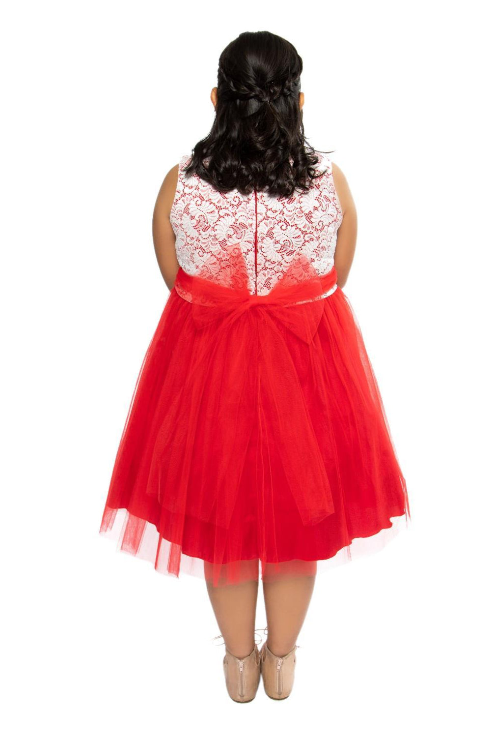 Dress - Stretch Lace Tulle Plus Size Girl Dress