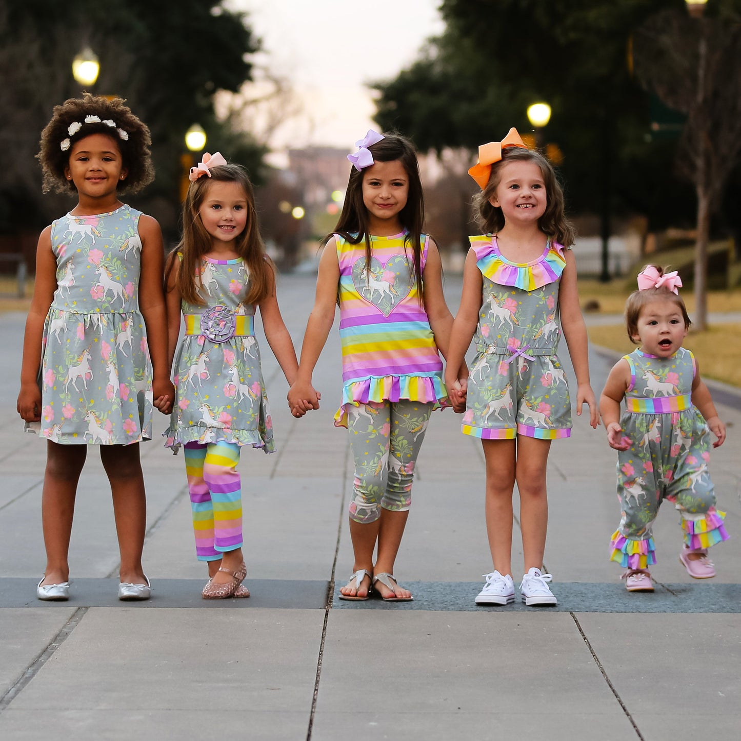 AnnLoren Boutique Baby Girls' Romper Unicorn & Rainbow Onesie Toddler Jumpsuit